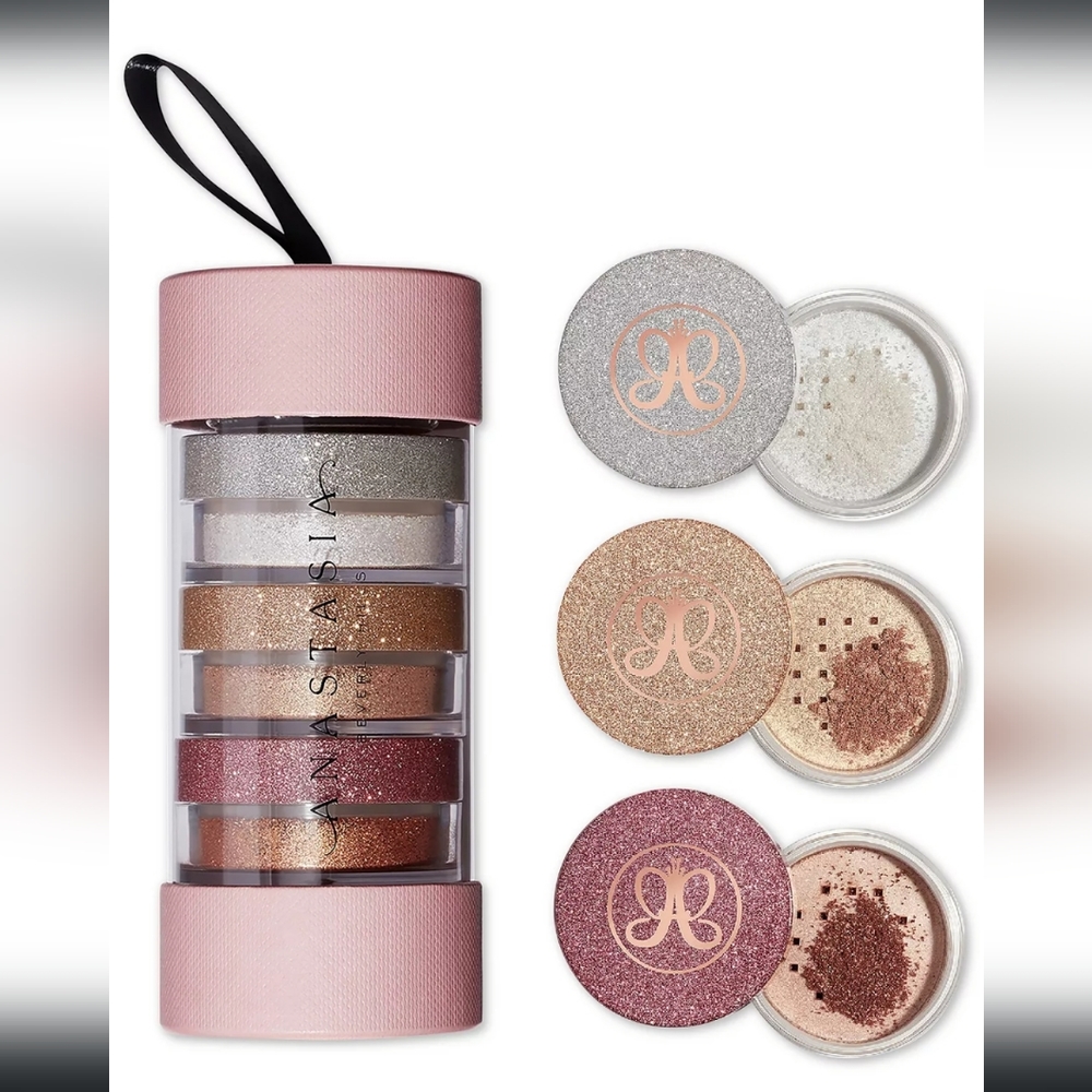 Anastasia Beverly Hills Loose Highlighter Set New Gold Silver Rose Gold